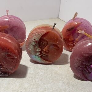 Moon Face Decorative Candles